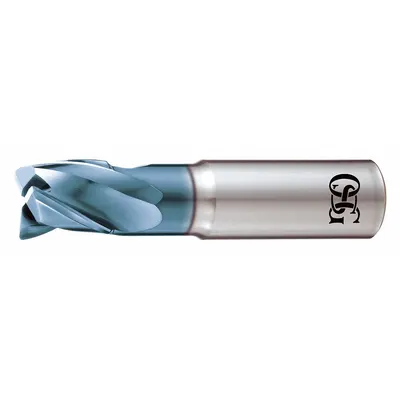 OSG Square End Mill: Carbide, DLC Coated, 3 Flute, 1/2" Mill Dia, 3/4" LOC - Reduced-Neck Carbide Square End Mills for Aluminum