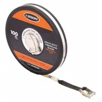KESON Long Tape Measure: Manual, MC-1810-100, SAE/Engineers Scale, 100 ft, 1/8 in, Stainless Steel