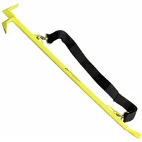 Forcible entry tool of the New York Hook type with a 36-inch round carbon steel handle. Includes a strap for secure carry. Used in fire and rescue operations for prying, pulling, and striking during structural entry