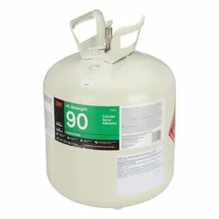 This fast-drying, high-tack spray adhesive delivers a clear, lace spray pattern for bonding fabric to fabric and foam. Supplied in a 28.8 lb tank, it is intended for interior use only and is not water-resistant or pressure sensitive. Suitable for upholstery, laminating, and fabric assembly tasks requiring an immediate strong bond.