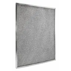 Replacement air filter for HVACR systems. Constructed of washable metal media that can be cleaned and reused. Traps airborne particles to protect fans and coils in commercial and industrial ventilation units, rooftop packages, and air-handling equipment.