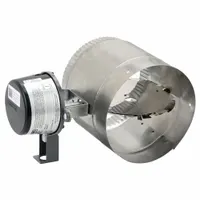 SS Motrzd Vent Dampr,7.1"L 11.9"H 7.1"W: For 7 in Dia, 7 1/8 in L, 11 7/8 in H, 7 1/8 in W, 24V AC (MPN GVD-7PL)