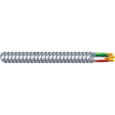 SOUTHWIRE Metallic Clad Building Cable: 6 AWG, 3 Conductors, Copper, 2,500 ft, Aluminum - Standard Metal-Clad Cables