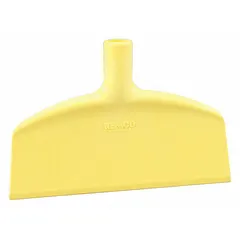 This VIKAN floor scraper features a plastic blade and is FDA compliant for use in food-contact areas. With an overall length of 1 1/4 in, it is suited for removing debris from floors in commercial kitchens and food processing facilities where hygiene is required.