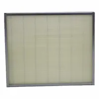 Rectangular panel cabin air filter with cellulose media, 11 27/32 inches overall length. Designed for use in Terex and Terex Advance trucks to filter incoming cabin air, reducing dust and contaminants for improved air quality and HVAC system protection