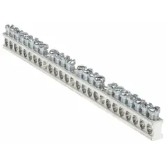 Aluminum ground bar kit rated for 225 A. Includes two mounting screws. For use with Square D QO, HOM, NQOD and NF panelboards to provide a grounding termination point for equipment grounding conductors.