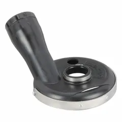 Dust extraction shroud for angle grinders, designed to capture dust and debris during grinding operations. Compatible with METABO W 850-125 model. Helps maintain a cleaner work environment by reducing airborne particles.