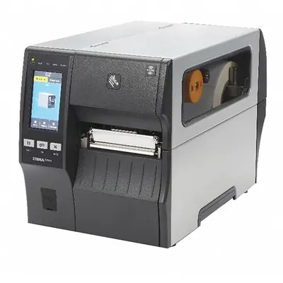 ZEBRA Industrial Printer: 4.09 in Max. Print Wd, Tear Off Dispensing, Wired - RFID Barcode Industrial Label Printers