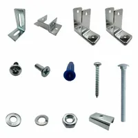 HADRIAN Headrail Alcove B/Walls Kit: Chrome Zamac, Chrome-Plated (MPN 600423)