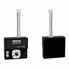 Surface-mount humidity sensor with standard plastic housing and analog display. Measures relative humidity from 20 to 90% with ±5% of full scale accuracy. Features an all-polymer temperature signal with ±1.00°F accuracy. Hardwired electrical connection required. Suitable for controlling exhaust fans in spaces where humidity monitoring is needed.