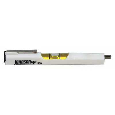JOHNSON LEVEL Pocket Level: Magnetic, 5 in x 3/8 in x 4 1/2 in, Plastic, 0 Mounting Holes - Pocket Levels