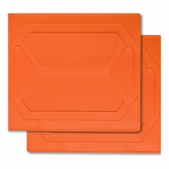 Plastic drawer divider in orange for use with MODBox rail attachments and adapters. Measures 11 inches wide by 3/4 inch high by 12 3/8 inches long and includes two dividers. Organizes hand tools and small parts within tool storage cabinets for quick access and visibility.