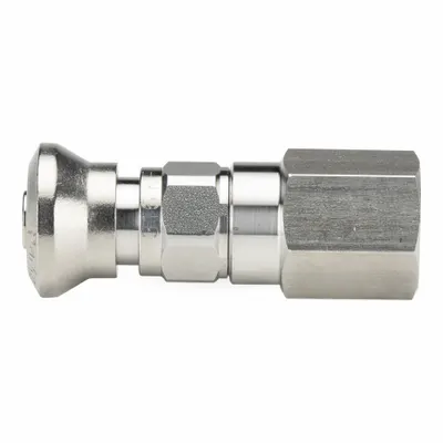 Parker Coupler: 1/4 in Coupling Size, NPT, Female NPT, 316 Stainless Steel - CPI Series Hydraulic Quick-Connect Coupling Bodies