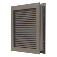 Self Attaching Door Louver: Steel, 8 in Opening Ht, 20 in Opening Wd, 6 1/4 in Louver Ht (MPN L-700-RXDKB-20x8)