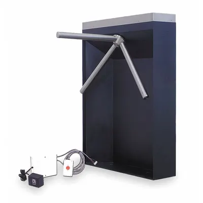 TURNSTILE 3-Arm Turnstile: 1-Way, Waist High Gate, Electric, 36 in Overall Ht - One-Way Turnstiles