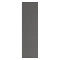 This pilaster is a structural component for bathroom partitions, providing support and privacy between stalls. It measures 82 inches in height, 24 inches in width, and 1 inch in thickness, with a black pebble finish and a polymer inner core. Suitable for commercial restroom applications.