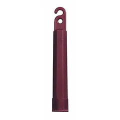 Blue stick-type lightstick providing 4 hours of illumination. Each unit measures 1 1/2 inches overall and includes a hanging hook for hands-free suspension. Supplied in a 100-pack. Suitable for emergency lighting, safety marking, and low-light tasks in industrial environments.