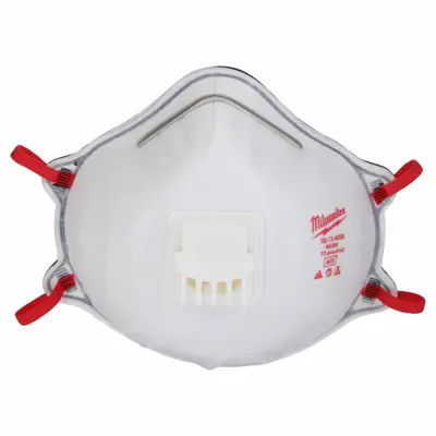 MILWAUKEE N95 Respirator with Exhalation Valve, Medium, 10-Pack (48-73-4004) - N95 Respirators with Exhalation Valve