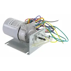 The SCHNEIDER MP-5233 is a damper actuator used in HVAC systems to control air dampers in commercial buildings. It provides precise positioning of dampers in air-handling units and zone control applications for heating, cooling, and ventilation.