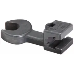 Open end torque wrench head for use with compatible torque wrench handles. Size 7/16 in. Applies controlled torque to fasteners in assembly and maintenance applications.