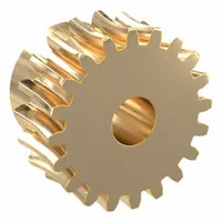 Metric worm wheel, module m 2, right hand helix, 20° pressure angle, non-ground tooth finish. Made of aluminum bronze. Used in power transmission systems for speed reduction and torque multiplication, such as in conveyors, hoists, and indexing machinery