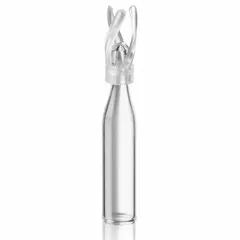 Borosilicate glass vial insert used to reduce the internal volume of a laboratory vial. Allows small sample volumes to be properly positioned for autosampler needles or manual injection. Colorless glass construction.