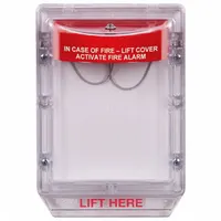 SAFETY TECHNOLOGY INTERNATIONAL Pull Station Guard: Wall Mount, Flush Mount Mounting, Clear/Red (MPN STI-1200)