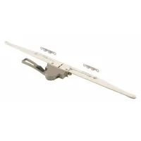 This lever-type window operator is designed for casement windows. It mounts on the sash and includes a handle. The operator features a bronze-coated brown finish and a 7 5/8 in base length. It is non-handed, suitable for left or right opening windows