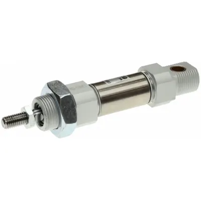 SMC Round Body Cylinder: 25 mm Bore, 200 mm Stroke, Non-Repairable, Stainless Steel - Double End Mount Cylinders