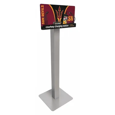 KWIKBOOST Device Charging Station: (4) 9 in Lightning/(4) 9 in Type C cables - Pedestal