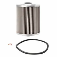 Cartridge-type fuel filter with 6 in overall length and 3 5/16 in outside diameter. Compatible with Merlo vehicles. Interchanges with Baldwin BF7866 and FleetGuard FF5584. Used in diesel or gasoline fuel systems to remove contaminants