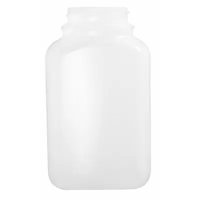 QORPAK Bottle: 125 mL, 4.2 fl oz, HDPE, Natural, 38-400 mm Screw Closure Size - HDPE Rectangular Lab Bottles