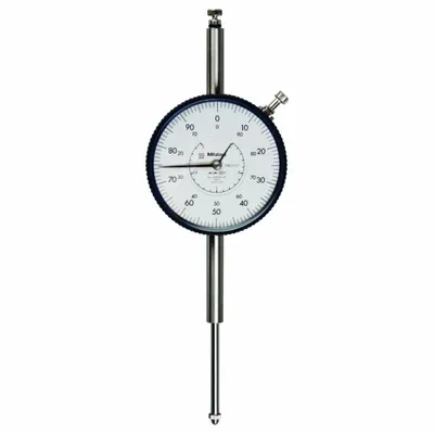 MITUTOYO Dial Indicator: 0 in to 2 in, Inch, Plunger, 0.001 in/0.003 in Accuracy - Continuous Reading Back Lug Dial Indicators