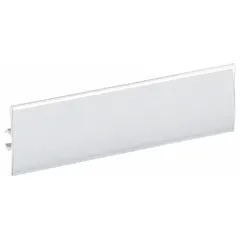 This label clip is a 28 mm x 28 mm connector made of gray Plastic PVC. It is used for attaching identification labels to industrial equipment, cables, or panels in manufacturing, automation, and electrical installations.
