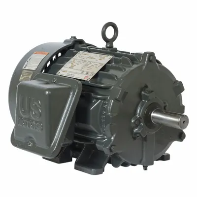 U.S. MOTORS Motor: Flange Mount, Totally Enclosed Fan Cooled, 15 hp, 575V AC - Rigid Base 3-Phase General Purpose AC Motors
