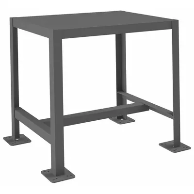 DURHAM MFG Work Table: Fixed Ht, Steel, 24 in x 18 in, 2,000 lb Overall Load Capacity - Steel-Top Worktables
