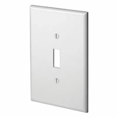 LEVITON Wall Plate: Toggle, 1 Gang, White - General Purpose Wall Plates