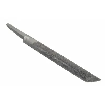 NICHOLSON Machinists File: Double-Cut, Single Edge Cut, Bastard Cut, 4 in Lg without Tang - Double-Cut Half-Round Files