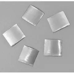 This pre-cut square of conducting electrical tape is used for general-purpose applications requiring electrical conductivity and shielding. Suitable for grounding, static discharge protection, and electronics repair in low-voltage environments.