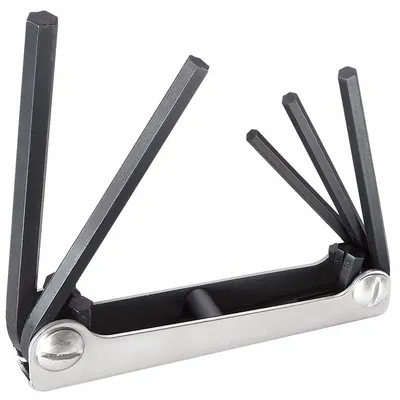 KLEIN TOOLS Hex Key Set: 1 - 5 Pieces, Folding, SAE, Std End, Short, 1 Pieces, Folding Holder - Folding Key Sets