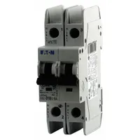 This 7 A, C-curve, 2-pole miniature circuit breaker is UL489 listed for overcurrent protection in industrial electrical distribution systems. Rated 10kA at 277/480V AC and 48/96V DC, it features screw clamp terminals and mounts on DIN rail. Suitable for panelboards and control cabinets