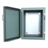 HAMMOND Electrical Enclosure: Steel, 16 in x 12 in x 8 in, NEMA 12/13, w/Panel, Solid Cover, Hinged (MPN 1418B8)