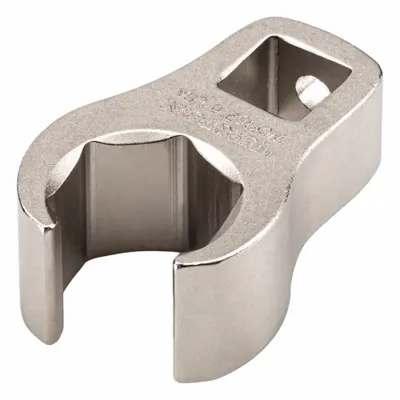 TEKTON Crowfoot Wrench: Steel, Satin Nickel, 3/8 in Drive Size, 16 mm Head Size - Metric Flare Nut Crowfoot Wrenches