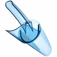 This polycarbonate ice scoop from SAN JAMAR has a 6-inch width and a minimum 6 oz capacity. It is dishwasher safe and NSF certified, suitable for portioning ice in commercial foodservice settings such as cafeterias, restaurants, and bars.