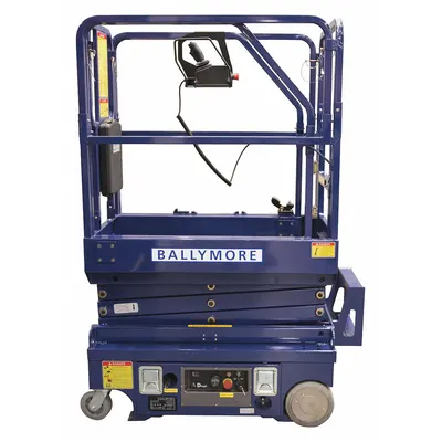 BALLYMORE Mobile Personnel Lift: Battery, Drivable, 12 ft Elevated Platform Ht - Drivable Scissor Lifts