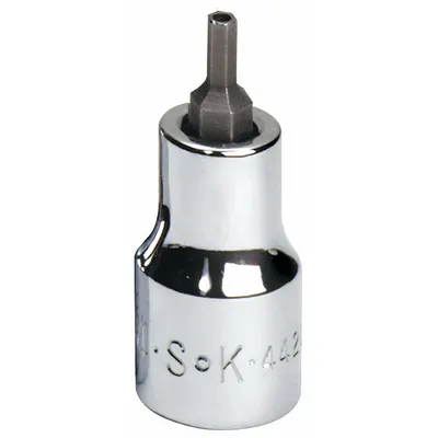 SK PROFESSIONAL TOOLS Socket Bit: 3/8 in Drive Size, Security Hex Tip, 1/8 in Tip Size - Security Hex Bit Sockets