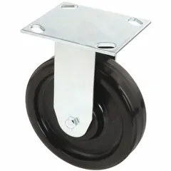 APPROVED VENDOR Rigid Plate Caster, 6 in Dia., 1 1/2 in Wd, Black Phenolic, NSF-Listed