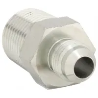 Hydraulic Hose Adapter: 1/2"-14 Thread Size, 1/2 in x 3/8 in Fitting Size, Male x Male, NPTF x JIC (MPN 2021-8-6SS)