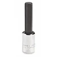 PROTO Socket Bit: 3/8 in Drive Size, Hex Tip, 1/4 in Tip Size, 2 23/32 in Overall Lg, Fixed Insert (MPN J49901/4)