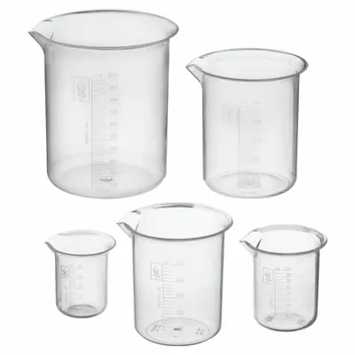 OEM APPROVED VENDOR Low Form Plastic Beaker Set - Plastic Beaker Sets